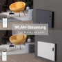 Flach Horizontal Wand Elektroheizung mit Thermostat Effizient WLAN-fähig Konvektor Weiß Flach Horizontal Wand Elektroheizung mit Thermostat Effizient WLAN-fähig Konvektor Weiß