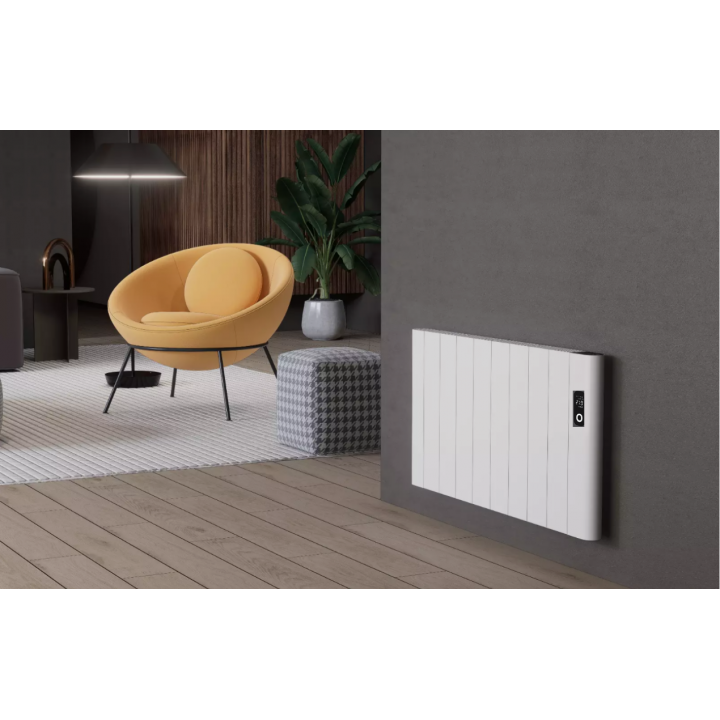 Flach Horizontal Wand Elektroheizung mit Thermostat Effizient WLAN-fähig Konvektor Weiß Flach Horizontal Wand Elektroheizung mit Thermostat Effizient WLAN-fähig Konvektor Weiß