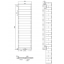 Desing Alumiminium Vertikal Paneelheizkörper Mittelanschluss Weiß 1483x450