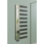 Vertikal Handtuchwärmer mit Spiegel Einlagig Mittelanschluss Anthrazit 1610x600 mm Badheizkörper