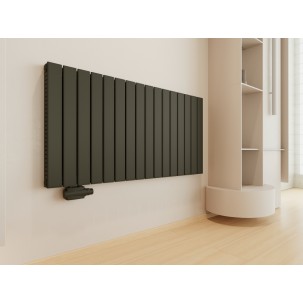 Wonder 1168x600 Flach Doppellagig Horizontal Wandheizkörper Mittelanschluss Paneelheizkörper Anthrazit