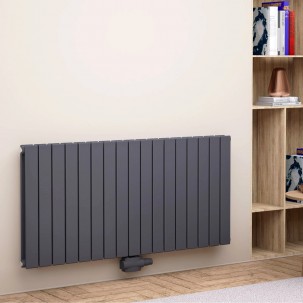 600x1254 Design Flach Paneelheizkörper Doppellagig Heizwand Mittelanschluß Wandheizkörper Anthrazit