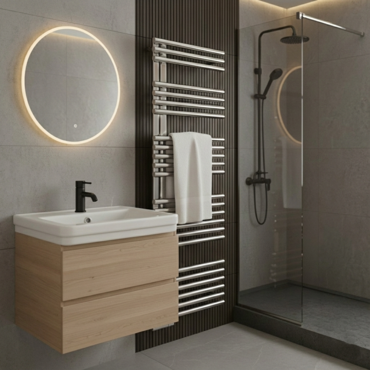 1600x500 Edelstahl Badheizkörper Design Heizkörper Chrom Handtuchwärmer Mittelanschluss