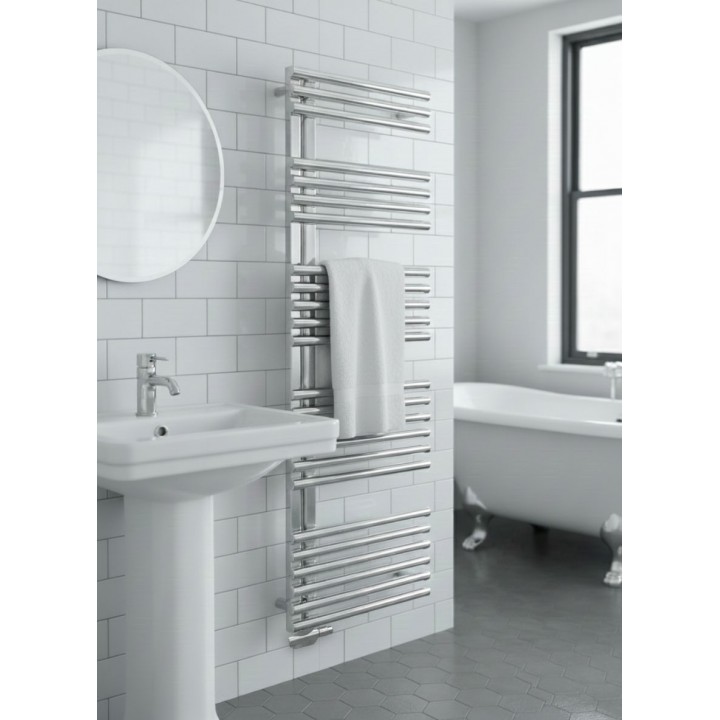 1600x500 Edelstahl Badheizkörper Design Heizkörper Chrom Handtuchwärmer Mittelanschluss