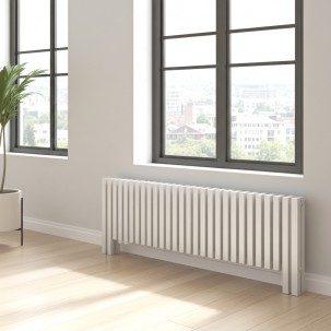 Design Flach Paneelheizkörper Mittelanschluss Niedrig Heizkörper Unterfenster Horizontal Weiß