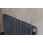 Flach Paneelheizkörper Doppellagig Mittelanschluss 600 x 1106 mm Anthrazit Wandheizkörper