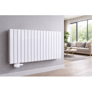 Flach Paneelheizkörper Doppellagig Mittelanschluss 600 x 1106 mm Anthrazit Wandheizkörper