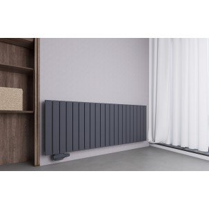 600x1590 Design Flach Heizkörper Paneelheizkörper Horizontal Badheizkörper Doppellagig Anthrazit
