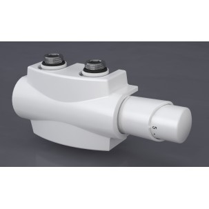Heizkörper Armatur-Set für Mittelanschluss 50mm Eck Multiblock Weiss