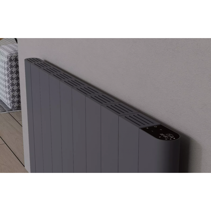Flach Horizontal Wand Elektroheizung mit Thermostat Effizient WLAN-fähig Konvektor Anthrazit Flach Horizontal Wand Elektroheizung mit Thermostat Effizient WLAN-fähig Konvektor Anthrazit