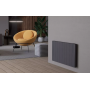 Flach Horizontal Wand Elektroheizung mit Thermostat Effizient WLAN-fähig Konvektor Anthrazit Flach Horizontal Wand Elektroheizung mit Thermostat Effizient WLAN-fähig Konvektor Anthrazit